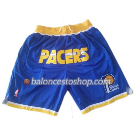 NBA Indiana Pacers Pantalones de Bolsillo para Hombre Azul Swingman